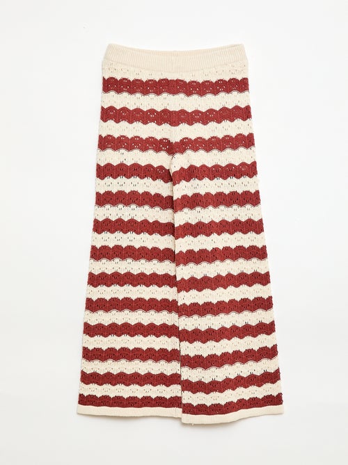Haakpantalon met uitlopende pijpen / flare model - Kiabi