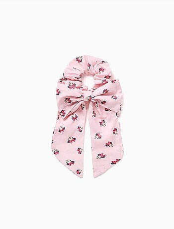 Haarelastiek met strik en minnie-motief