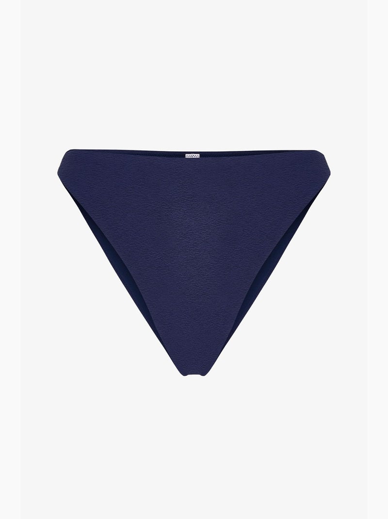 Hailey minimal met structuur bikinibroekje met middelhoge taille penti Marineblauw - Kiabi