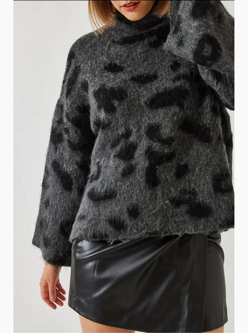 Half turtleneck gebreide trui met patroon lucci - Kiabi