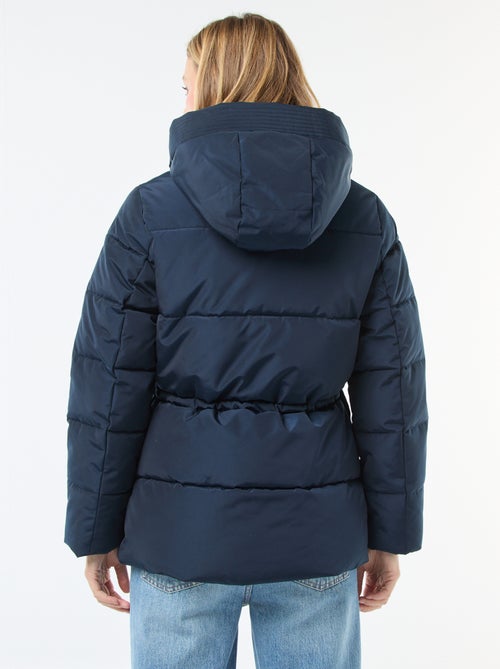 Halflang, gewatteerd donsjack met capuchon - Kiabi