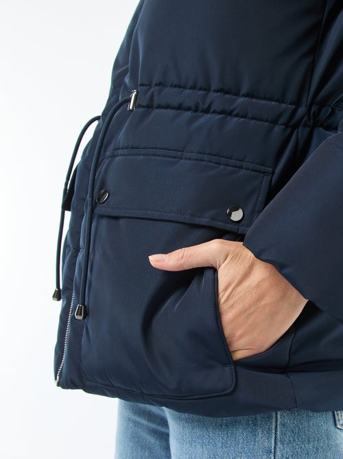 Halflang, gewatteerd donsjack met capuchon - Kiabi