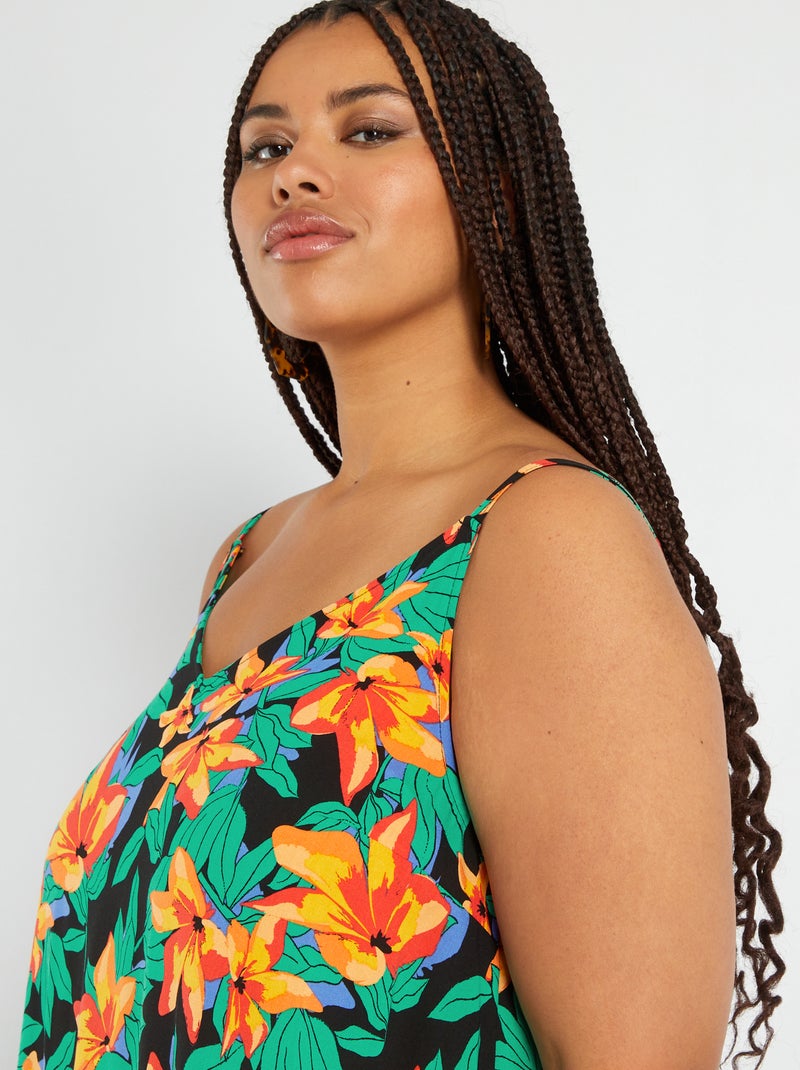 ULTRANICE Zomerjurken voor Dames Bloemenprintjurk V-hals Strandjurk Verstelbare Spaghettibandjes Ruches Casual Jurk (Floral05, S ULTRANICE Zomerjurken voor Dames Bloemenprintjurk V-hals Strandjurk Verstelbare Spaghettibandjes Ruches Casual Jurk (Floral05, S
