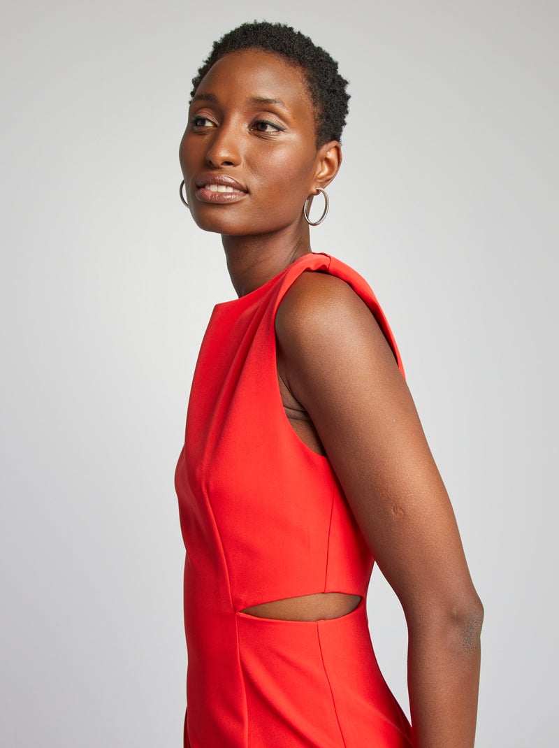 Cut Out Halflange Jurken Online Halflange Jurk Met Epauletten En