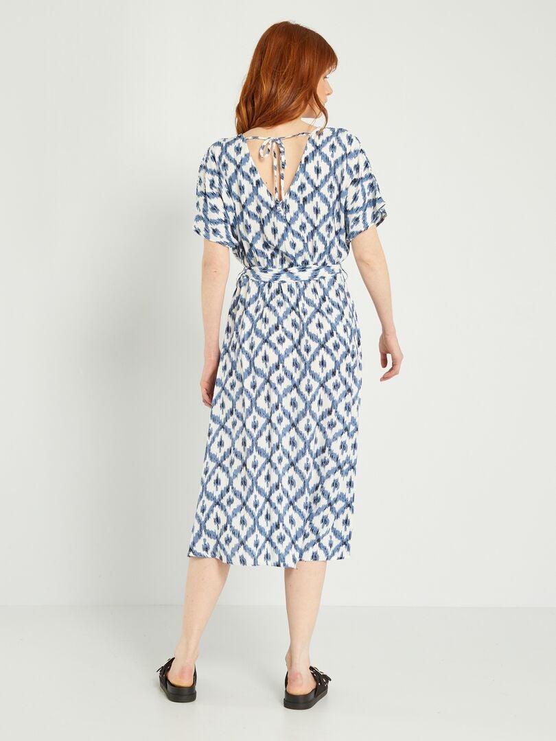 Halflange jurk met print 'JDY' batik print - Kiabi