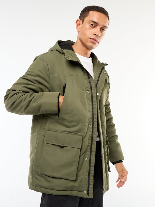 Halflange parka met capuchon - Kiabi