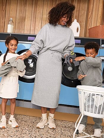 Halflange rok in joggingmodel