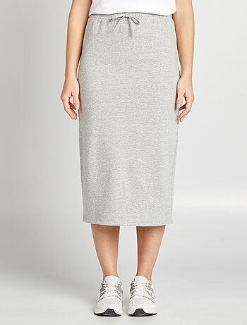 Halflange rok in joggingmodel