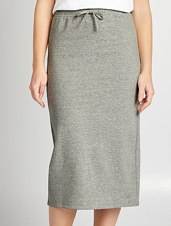 Halflange rok in joggingmodel