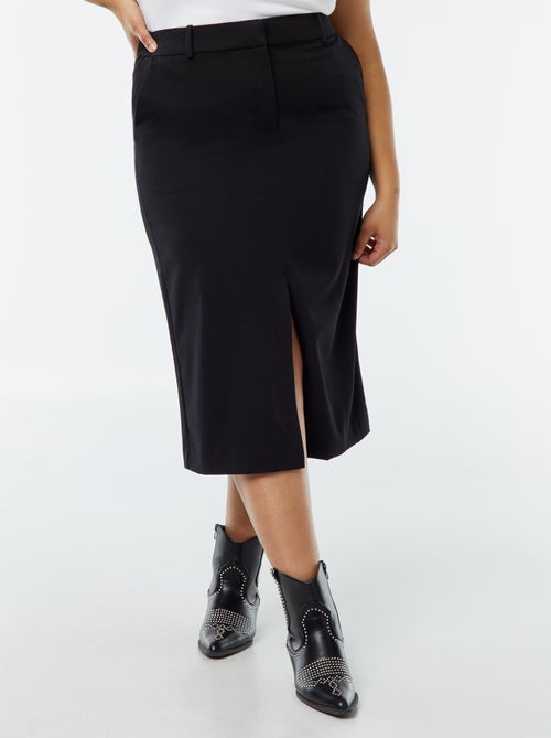 Halflange rok met split aan de voorzijde - Kiabi