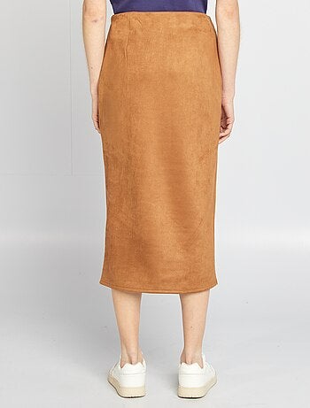 Halflange rok van suèdine