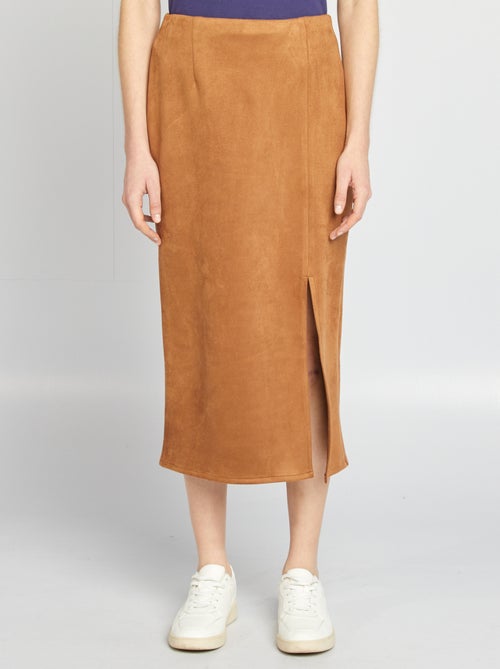 Halflange rok van suèdine - Kiabi