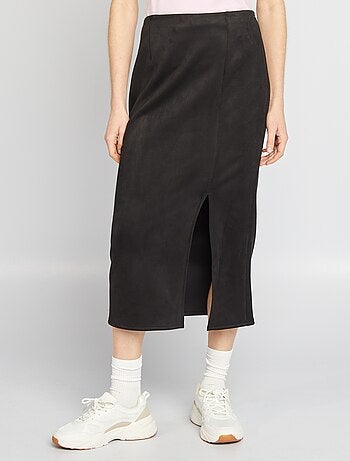 Halflange rok van suèdine