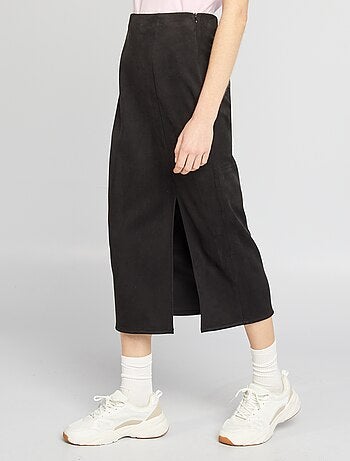 Halflange rok van suèdine