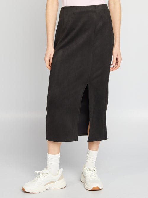 Halflange rok van suèdine - Kiabi