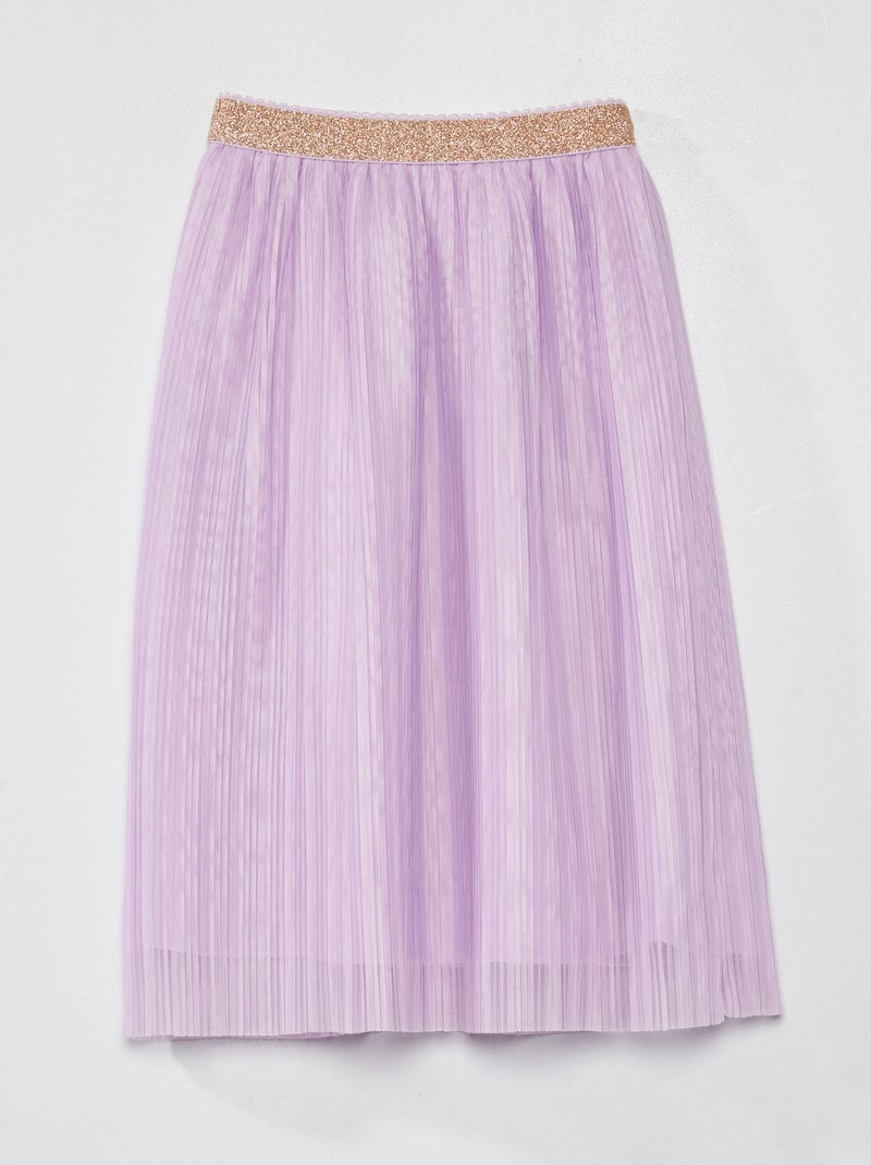 Halflange rok van tule paars - Kiabi