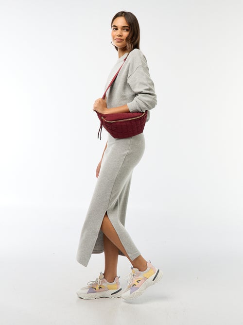 Halflange rok van zacht tricot - Kiabi