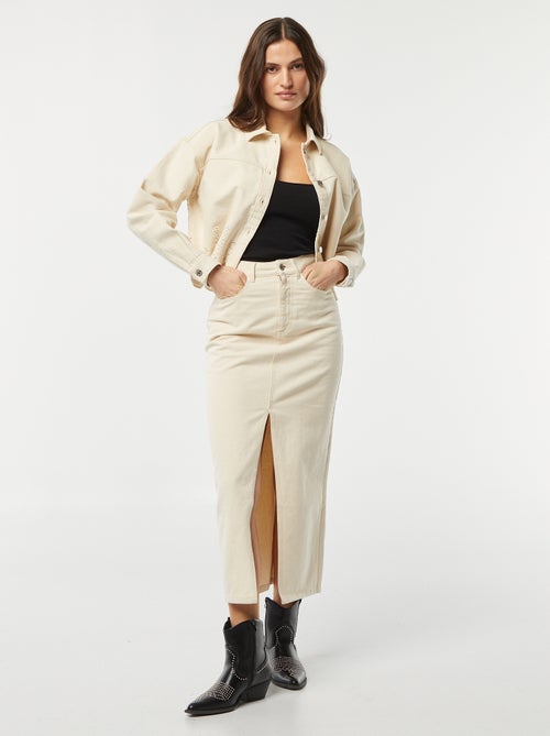 Halflange spijkerrok - Kiabi