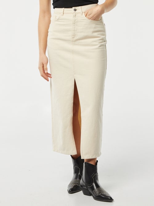 Halflange spijkerrok - Kiabi