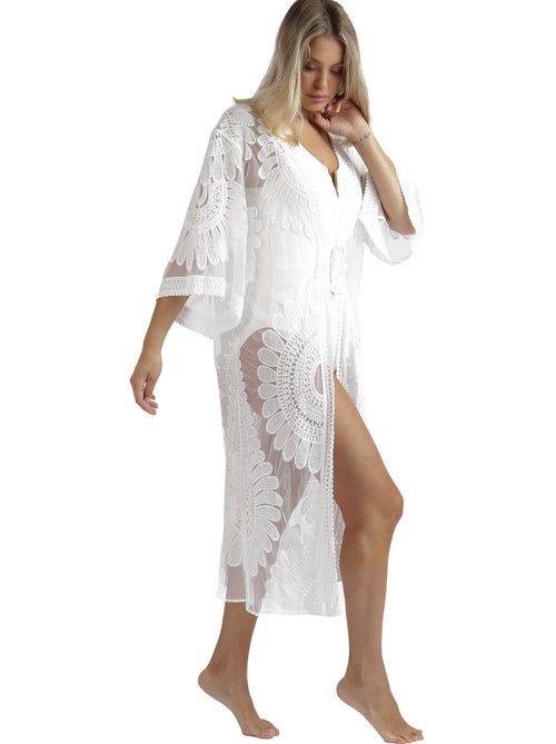 Halflange strandcaftan flower - Kiabi Halflange strandcaftan flower - Kiabi