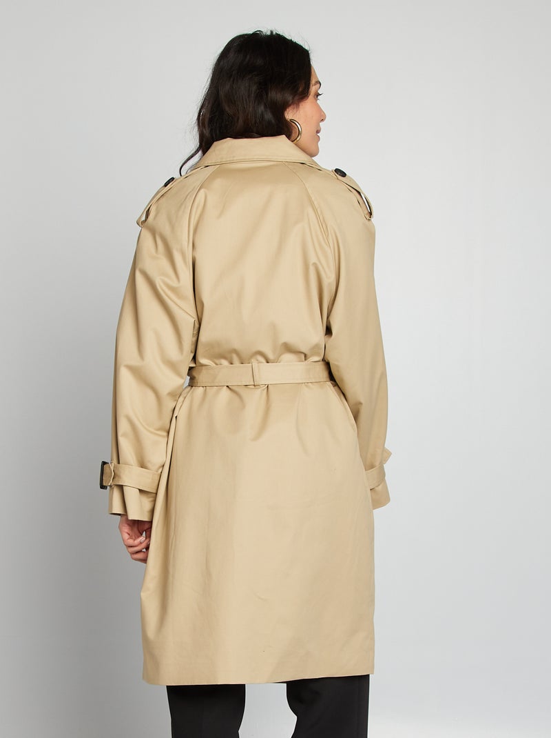 Halflange trenchcoat BIEGE - Kiabi