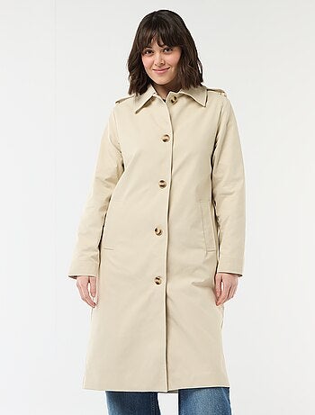 Halflange trenchcoat met puntkraag