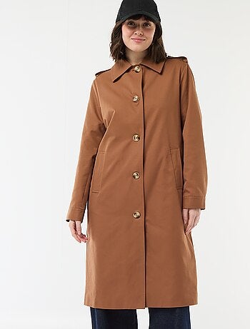 Halflange trenchcoat met puntkraag
