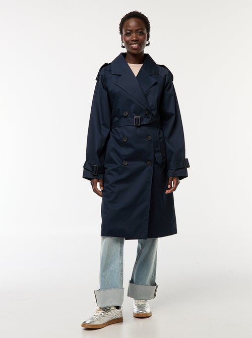 Halflange trenchcoat van dunne stof - Kiabi