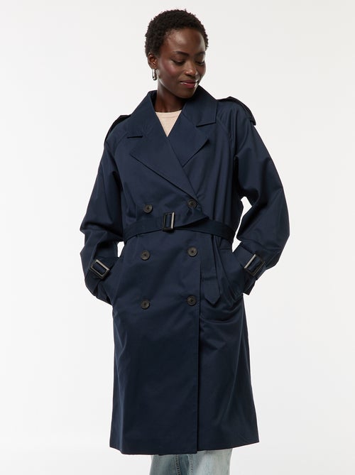 Halflange trenchcoat van dunne stof - Kiabi