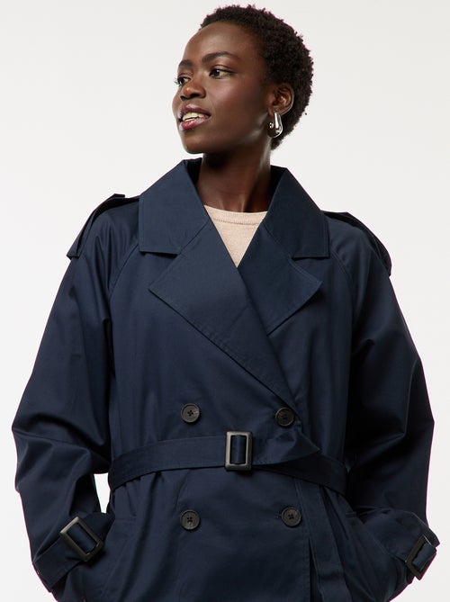 Halflange trenchcoat van dunne stof - Kiabi