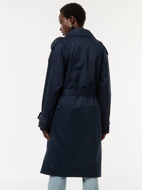 Halflange trenchcoat van dunne stof - Kiabi