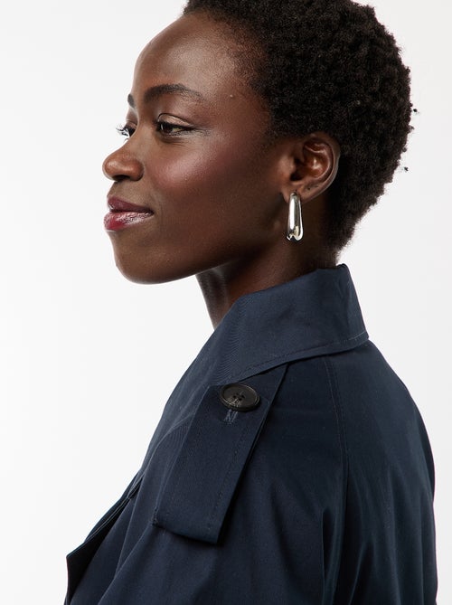 Halflange trenchcoat van dunne stof - Kiabi