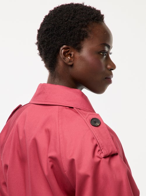 Halflange trenchcoat van dunne stof - Kiabi