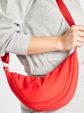 Halfronde tas van nylon ROOD - Kiabi