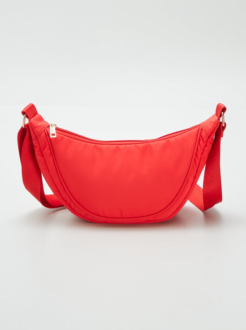 Halfronde tas van nylon ROOD - Kiabi