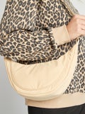 Halfronde tas van nylon WIT - Kiabi