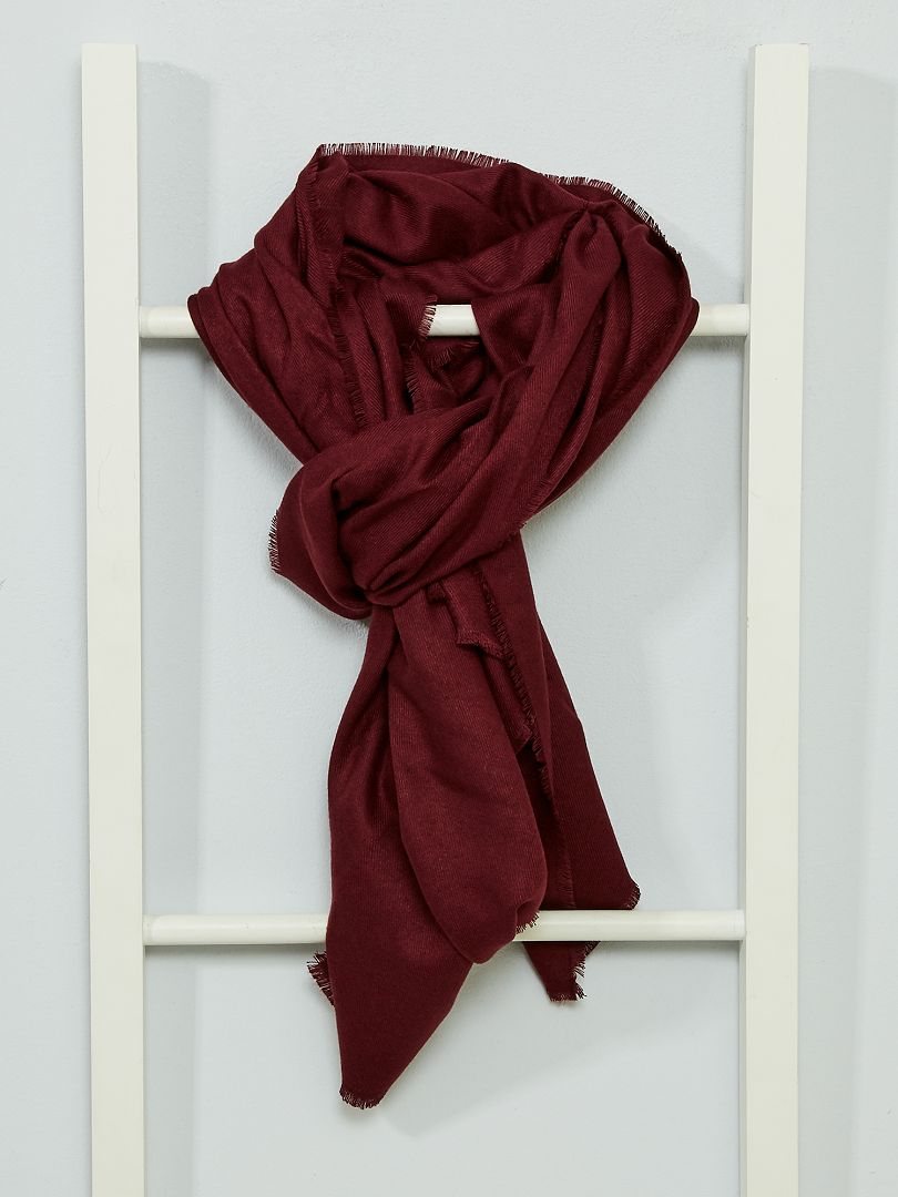 Halfwarme, zachte foulard bordeaux - Kiabi