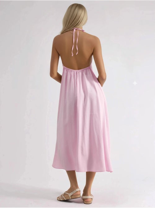 Halter midi-jurk busem - Kiabi Halter midi-jurk busem - Kiabi