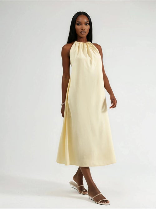 Halter midi-jurk busem - Kiabi Halter midi-jurk busem - Kiabi