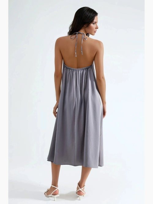 Halter midi-jurk busem - Kiabi Halter midi-jurk busem - Kiabi