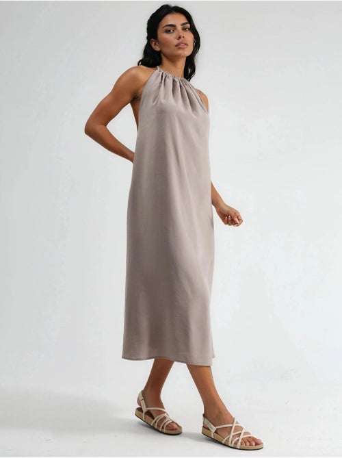 Halter midi-jurk busem - Kiabi Halter midi-jurk busem - Kiabi