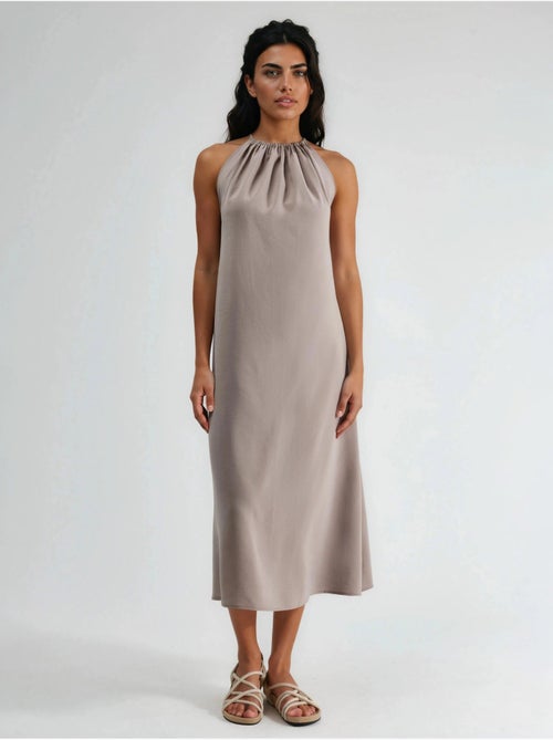 Halter midi-jurk busem - Kiabi Halter midi-jurk busem - Kiabi