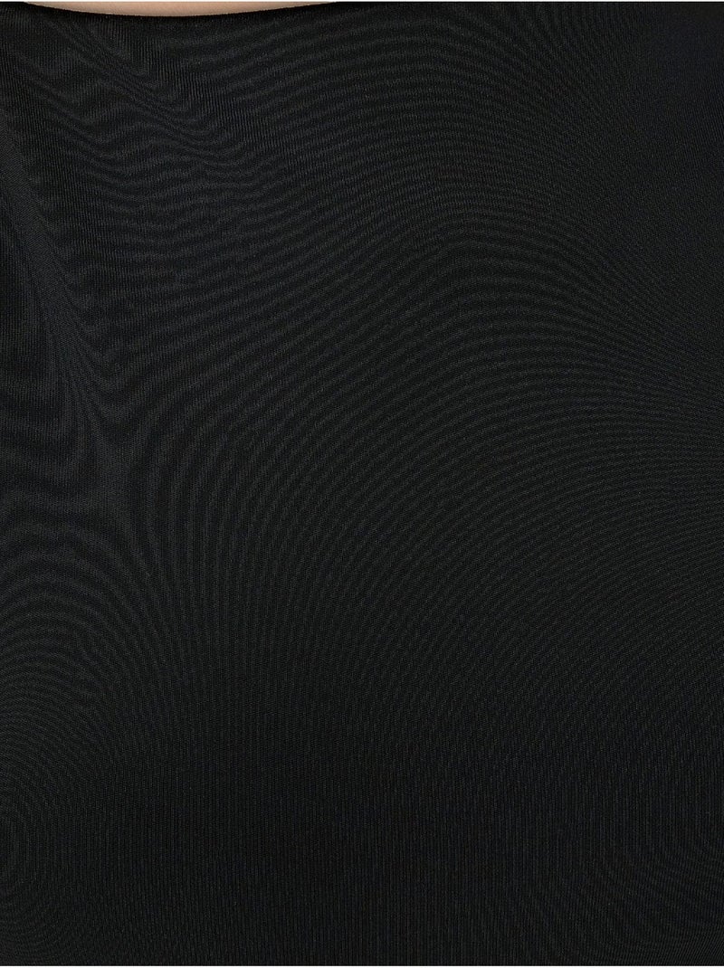 Halterhals Bodycon Midi-jurk Zwart - Kiabi