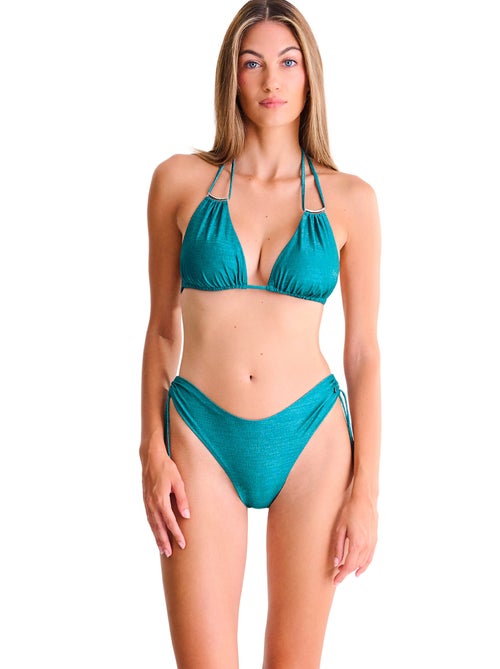 Haltertop driehoekig zwempak blue lagoon - Kiabi Haltertop driehoekig zwempak blue lagoon - Kiabi