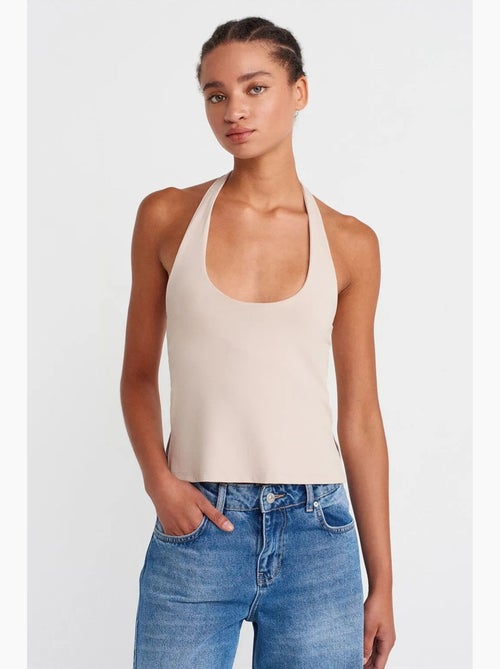 Haltertop met cut-out dilvin - Kiabi Haltertop met cut-out dilvin - Kiabi
