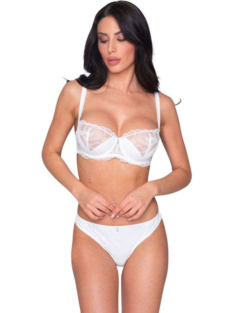 Halve cup balconnet bh melody mariage Ecru - Kiabi