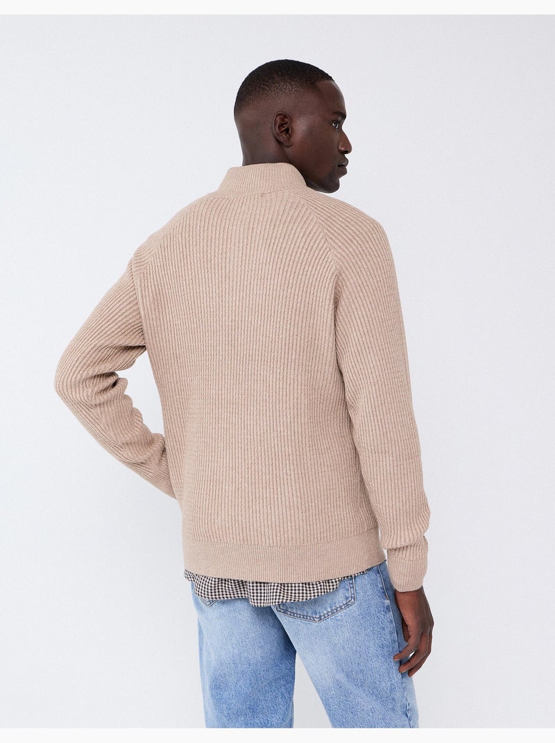 Halve ritstrui, mo fashion Beige - Kiabi