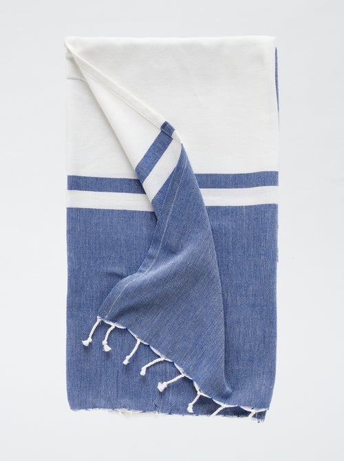 Hamamdoek met franjes (100x190 cm) - Kiabi