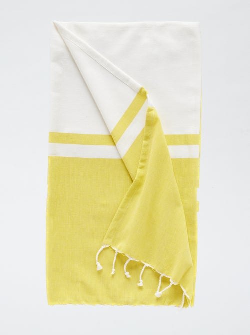 Hamamdoek met franjes (100x190 cm) - Kiabi