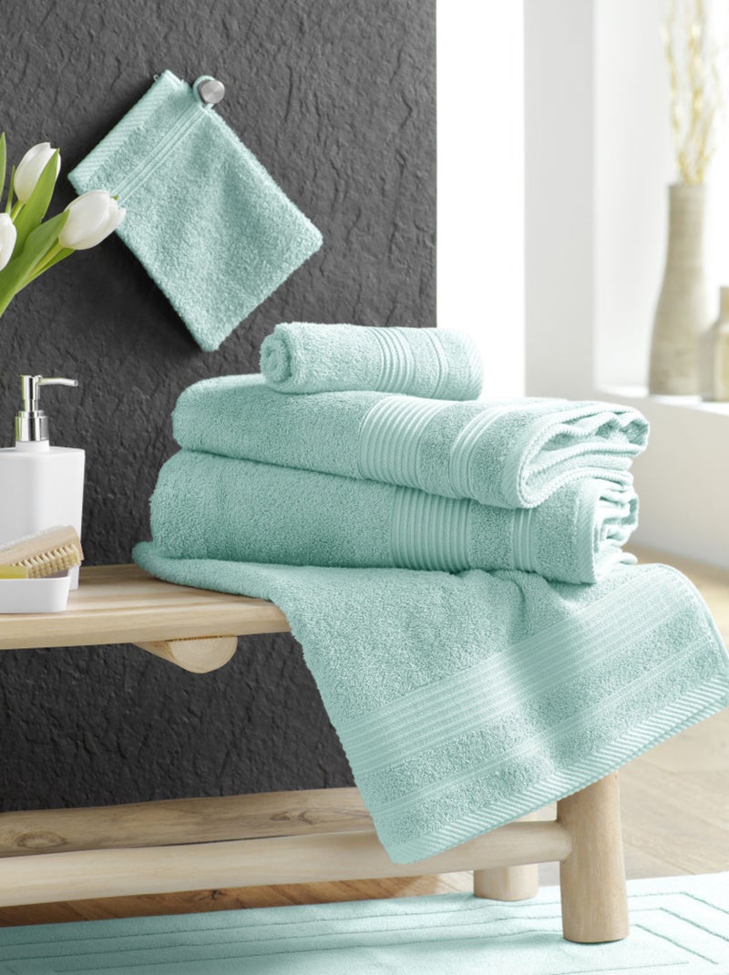 Handdoek effen badstof tendresse Celadonblauw - Kiabi
